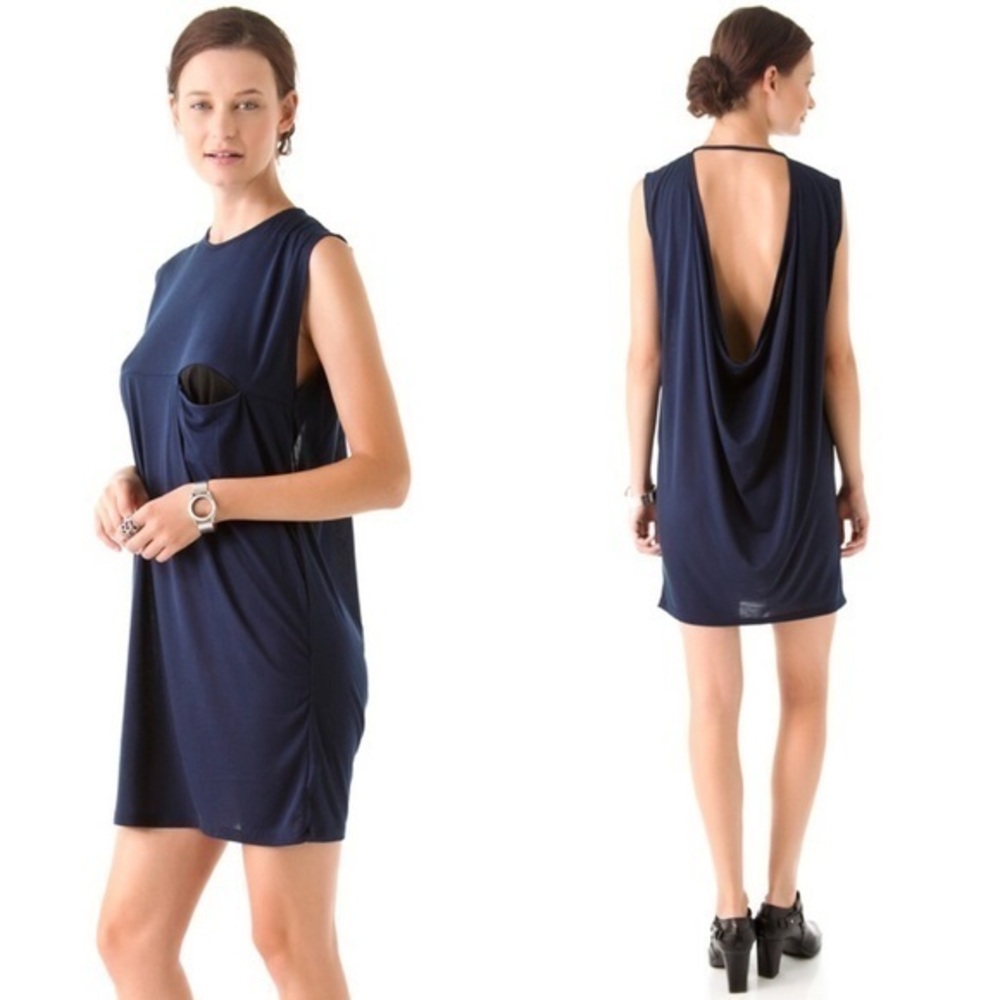 Cheap Monday Deep Sea Utaka Cowl Back Dress